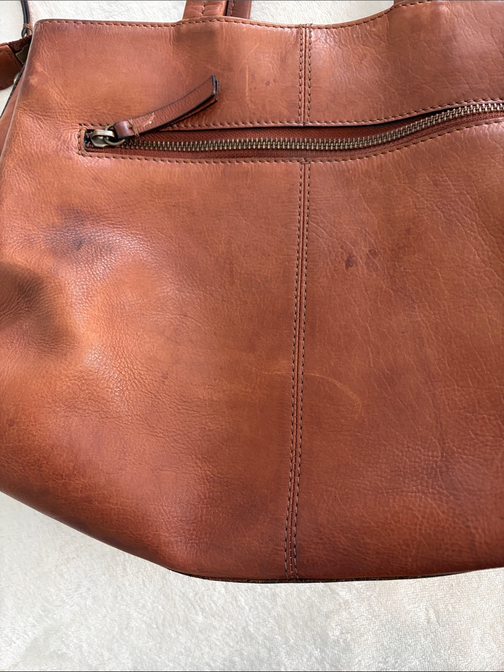 Classic Brown Leather Tote Bag - Picture 11 of 13